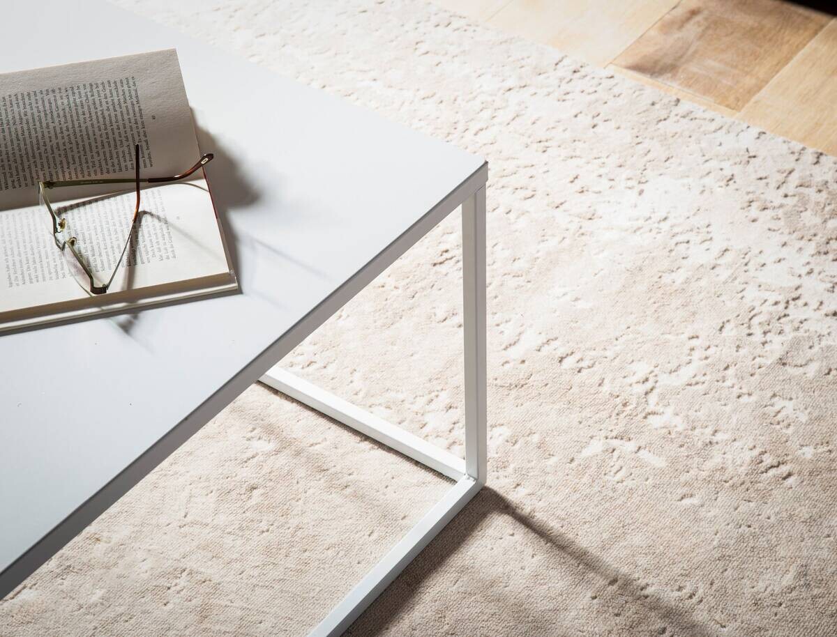 Wohnling Couchtisch weiß Stahl B/H/T: ca. 60x40x60 cm