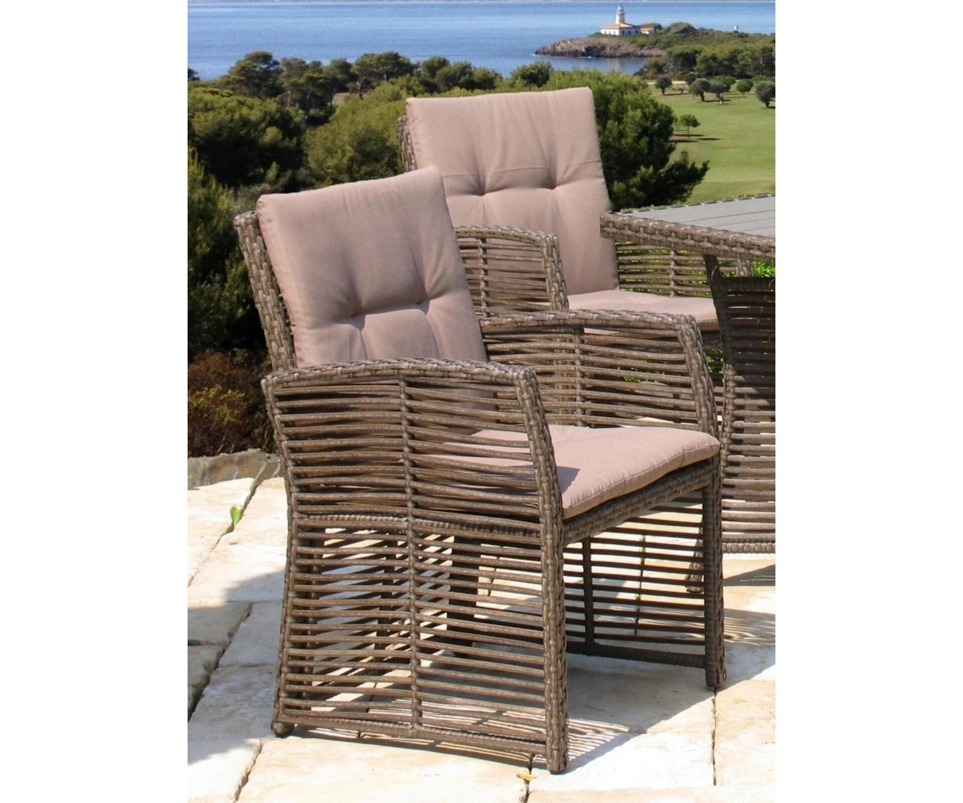 Grasekamp Auflage für Sessel Valencia taupe Polyester-Mischgewebe B/H/L: ca. 49x5x95 cm