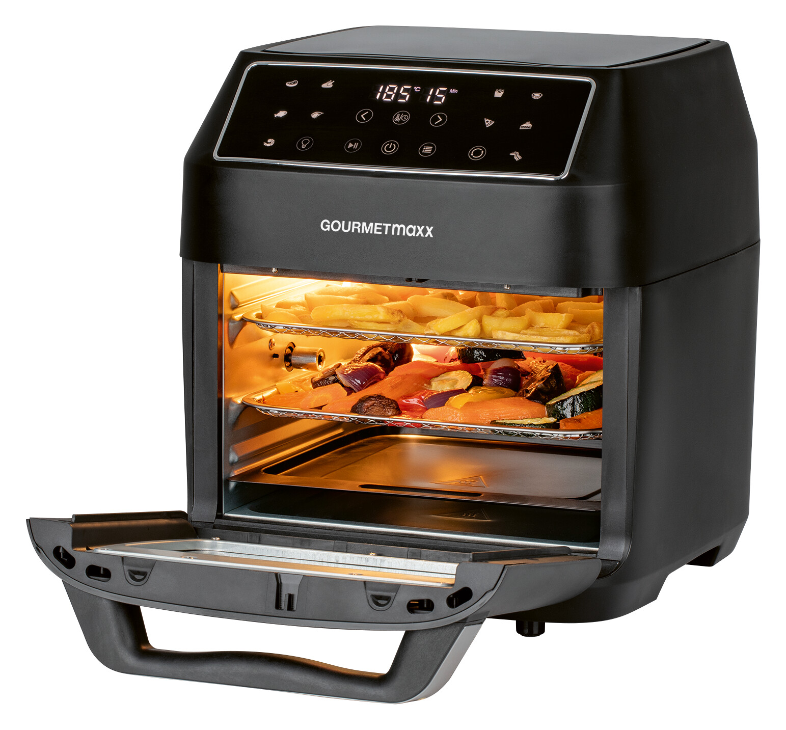 GOURMETmaxx Heißluftfritteuse 13606 schwarz Kunststoff B/H/L: ca. 32,5x34,5x35,8 cm ca. 12 l