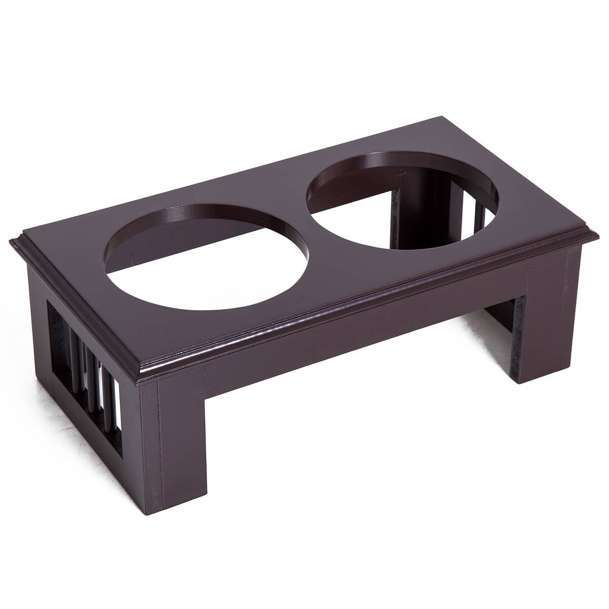 PawHut Futternapferhöhung dunkelbraun MDF B/H/T: ca. 44x15x24 cm