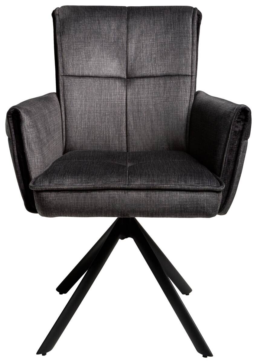 Armlehnstuhl Renate grau Samt B/H/T: ca. 59x92x67 cm