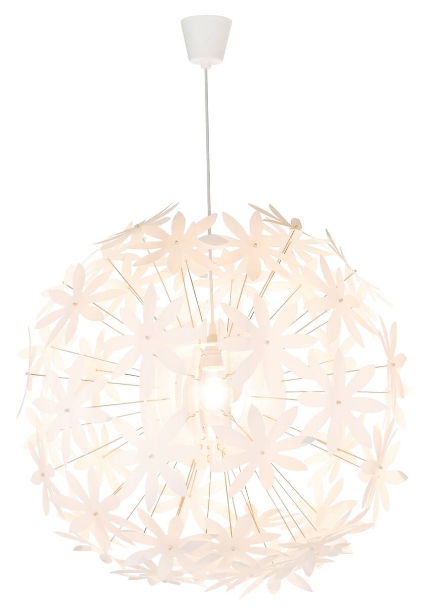 GLOBO Pendelleuchte 15024 weiß Kunststoff H/D: ca. 150x60 cm E27 1 Brennstellen