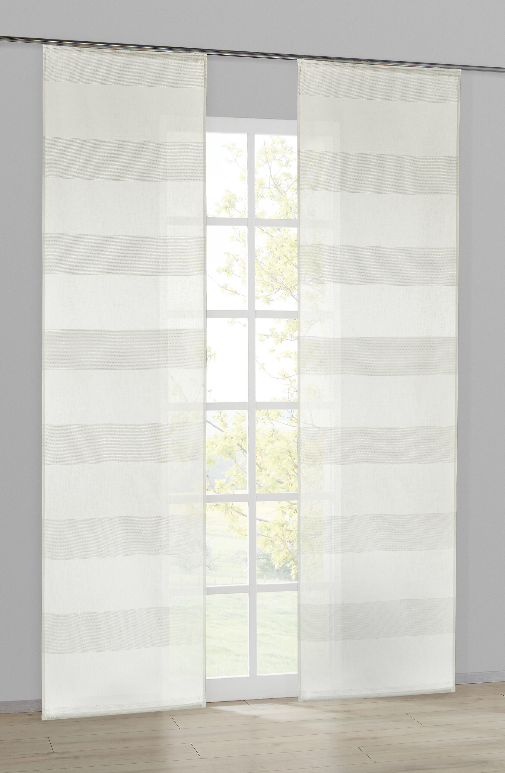 POCOline Schiebevorhang Andrea weiß B/L: ca. 60x245 cm