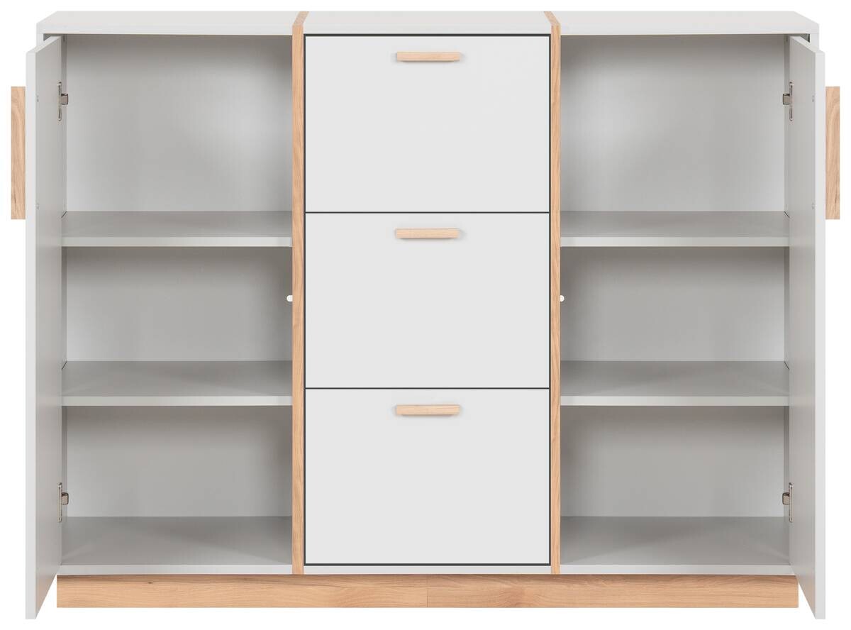 Kommode Split grau Jackson Hickory Nachbildung B/H/T: ca. 125x94x40 cm