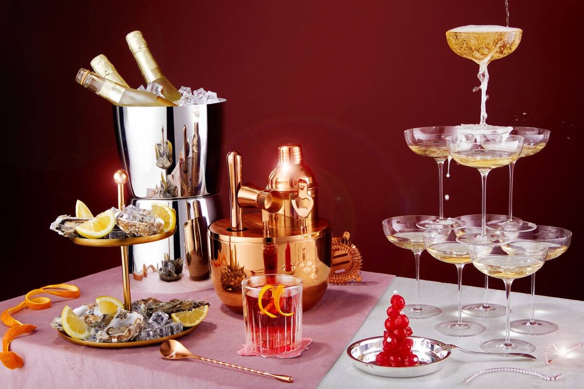 MASTERPRO Cocktail-Set THE DROP silber Edelstahl