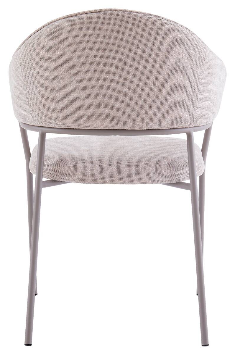 Stuhl CURVE, 2er-Set taupe Stoff B/H/T: ca. 60x86x58 cm