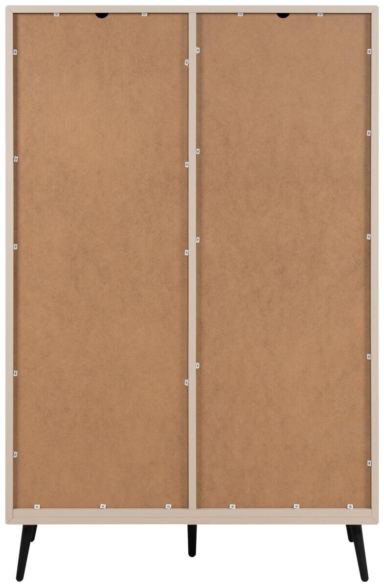 Highboard Arona sand schwarz B/H/T: ca. 90x140x38 cm