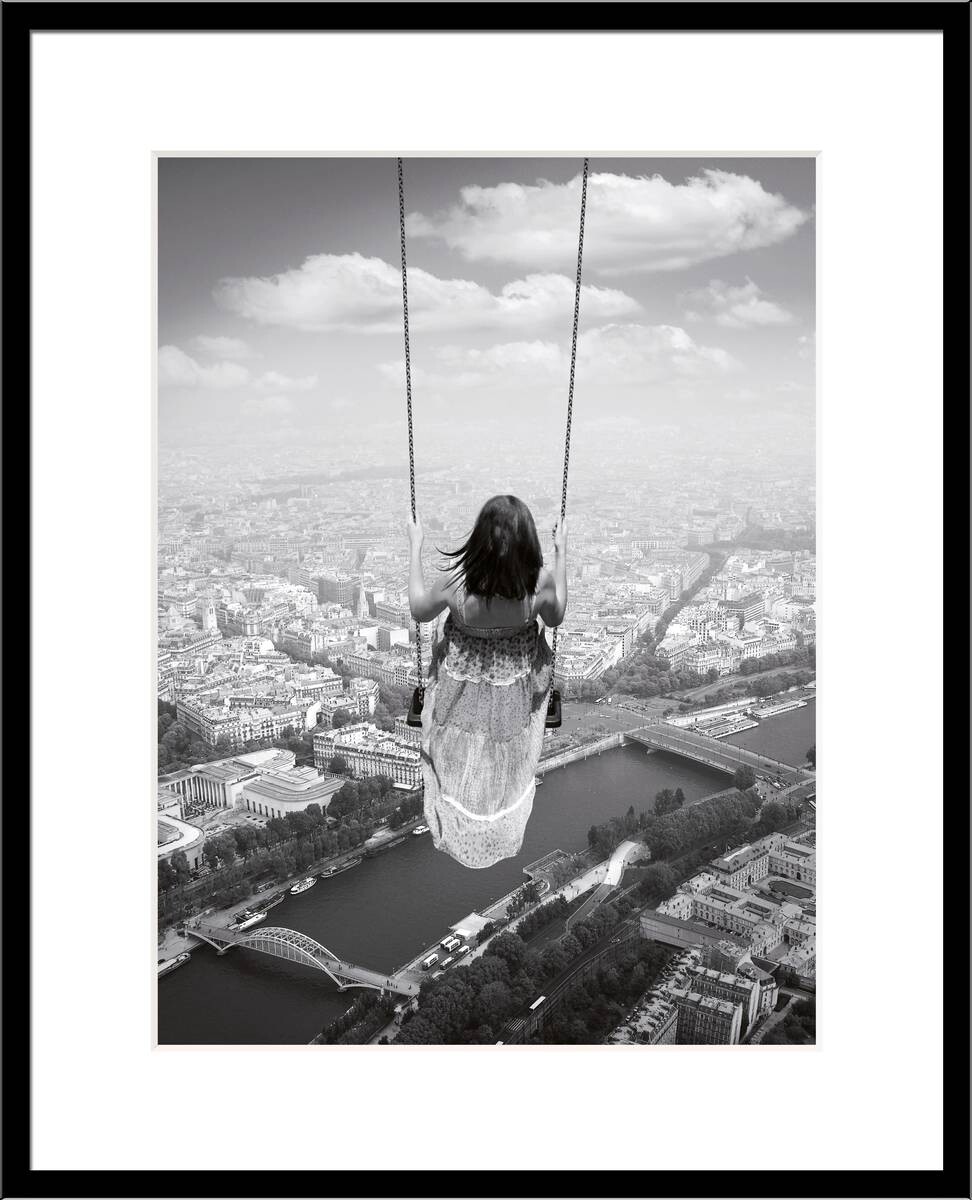 Bilderrahmen schwarz Holz B/L: ca. 40x50 cm