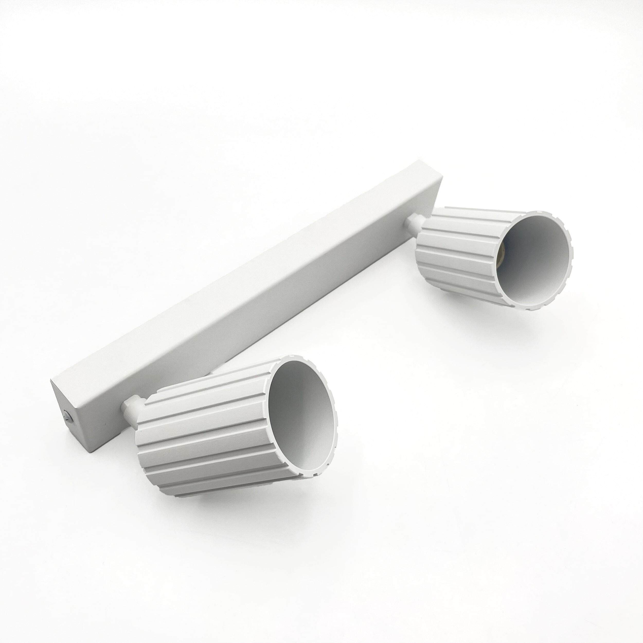 Lamkur Strahler Prisma weiß Stahl B/H/L: ca. 6,5x16,5x30 cm 2 Brennstellen