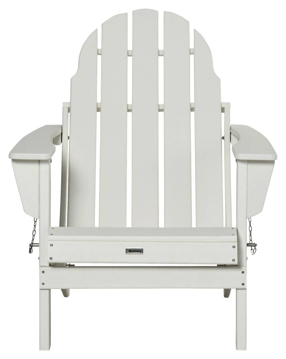 Outsunny Gartenstuhl weiß Holzwerkstoff B/H/T: ca. 75x93x85 cm