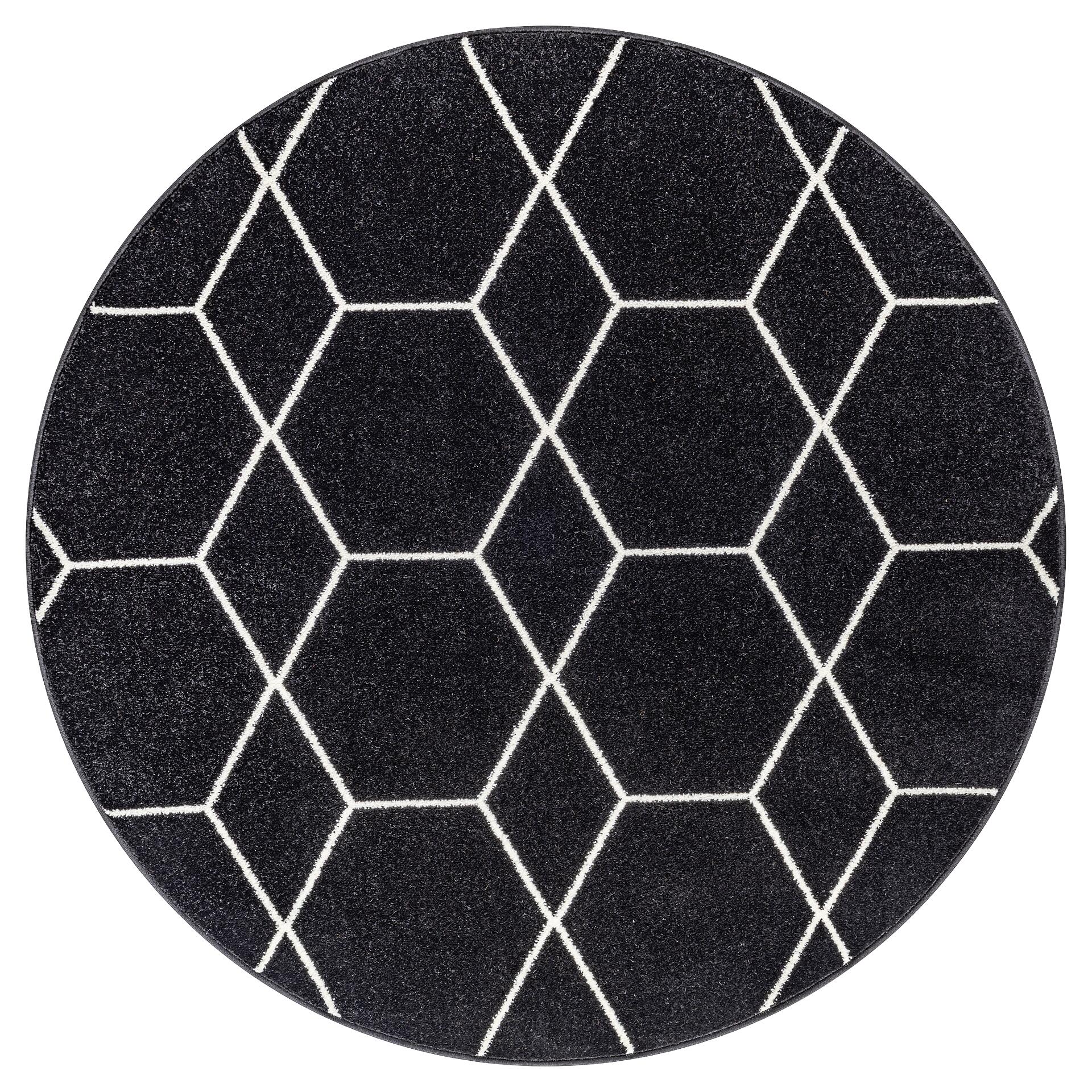 Sanat Teppich Trellis schwarz B/L: ca. 120x120 cm