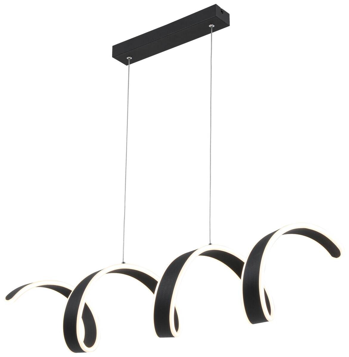 Nolo LED-Pendelleuchte Gabriella schwarz Metall Kunststoff B/H/L: ca. 18x120x92 cm