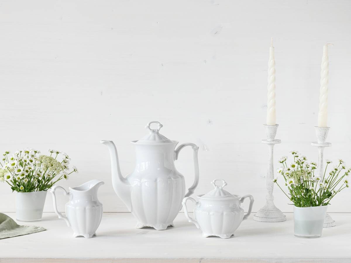 CreaTable Kaffee-Set Maria Theresia weiß Porzellan