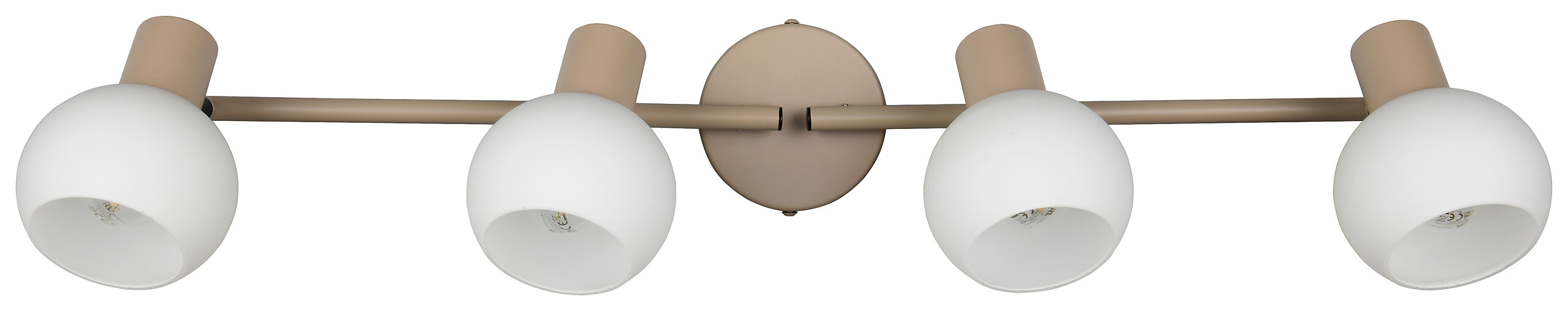 Reality Leuchten Spots Boba beige Metall B/H/L: ca. 70x18,5x10 cm E14 4 Brennstellen