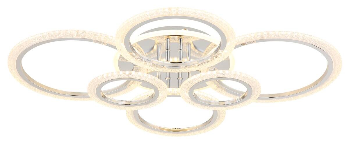 GLOBO LED-Deckenleuchte Chrom klar Kunststoff Metall B/H/L: ca. 60,5x11,5x78 cm 1 Brennstellen