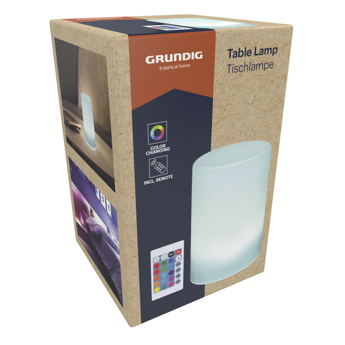 Grundig LED-Nachttischleuchte weiß B/H/T: ca. 10,2x10,2x14,6 cm