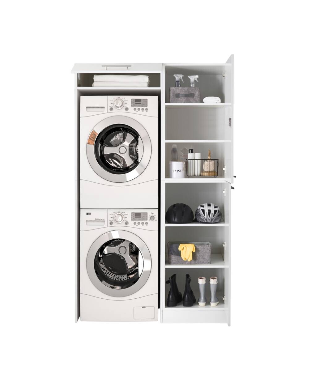 Respekta Hauswirtschaftsraum-Set Clara weiß matt B/H/T: ca. 117,4x200x67,6 cm