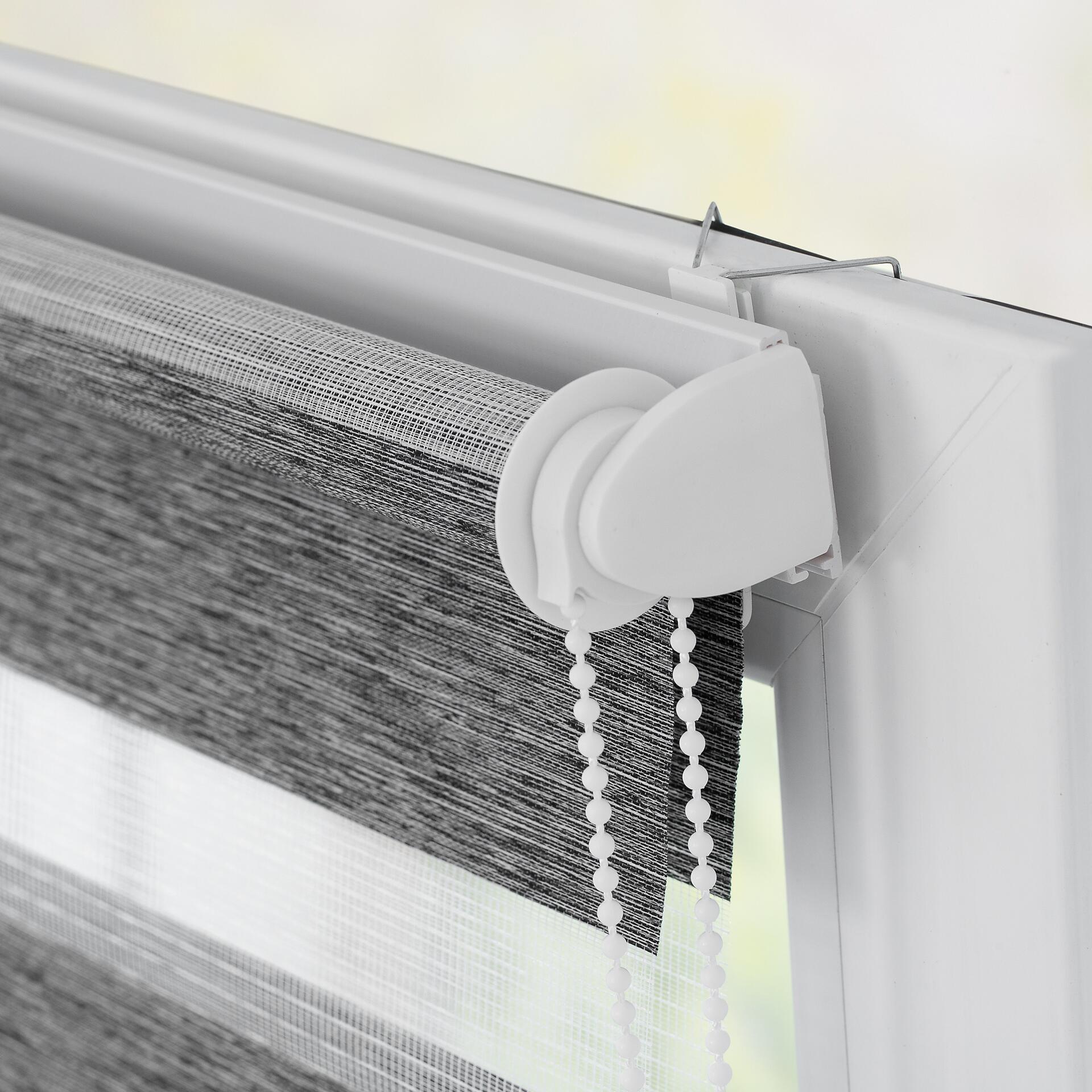 LICHTBLICK Doppelrollo Duo Go Green dunkelgrau B/L: ca. 120x150 cm