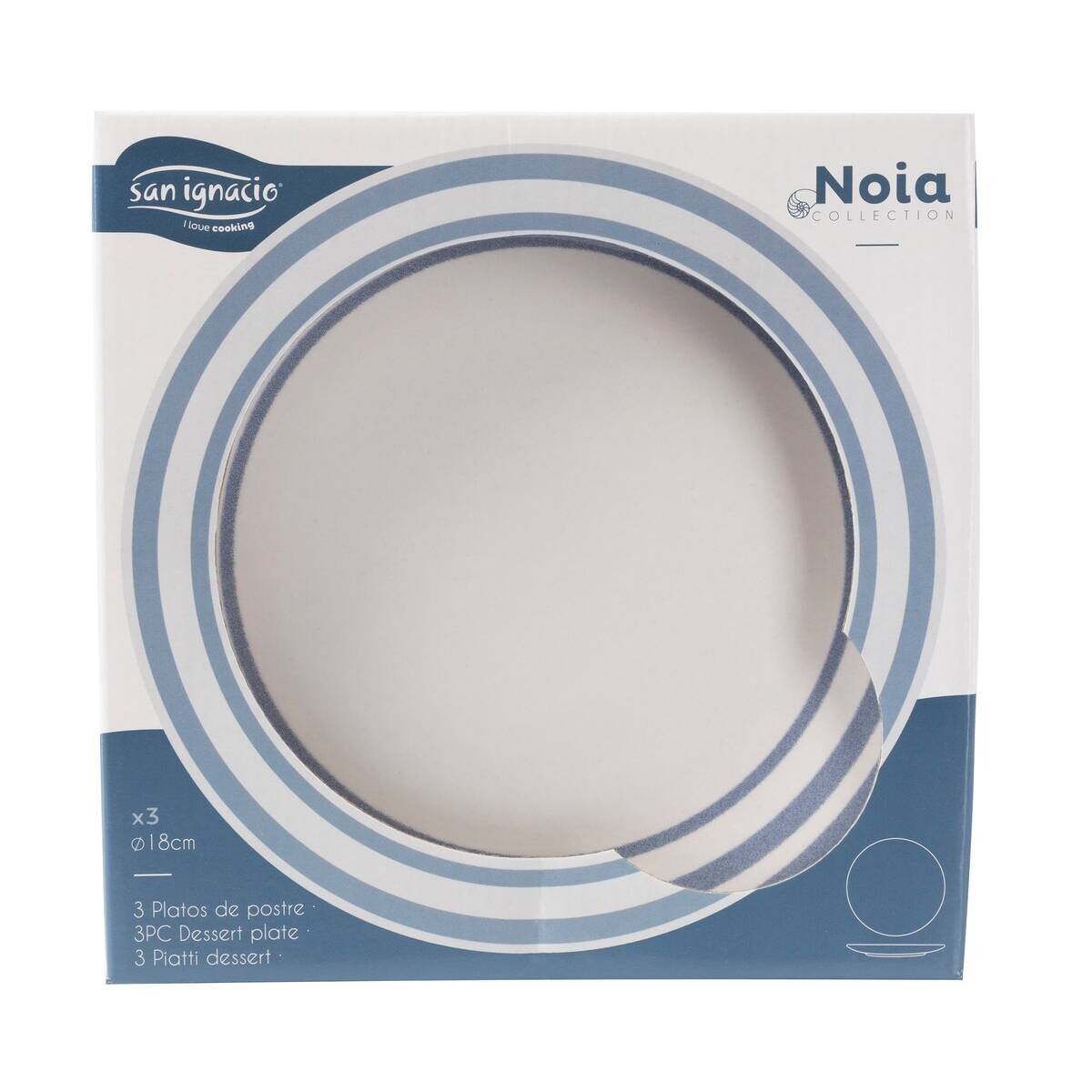 SAN IGNACIO Essteller NOIA weiß Porzellan D: ca. 19 cm