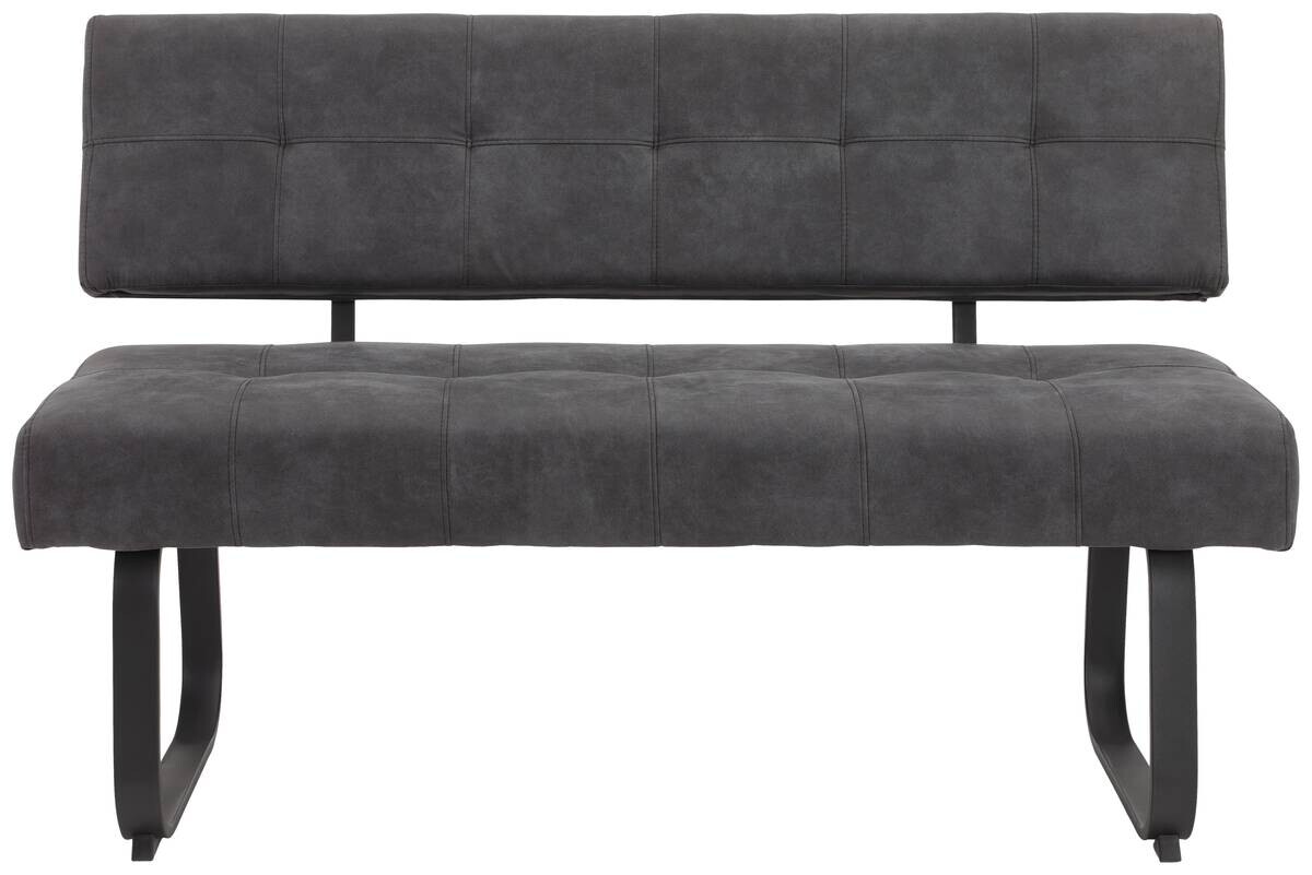 Essgruppe Luise I anthrazit Microfaser B/H/T: ca. 160x76x80 cm