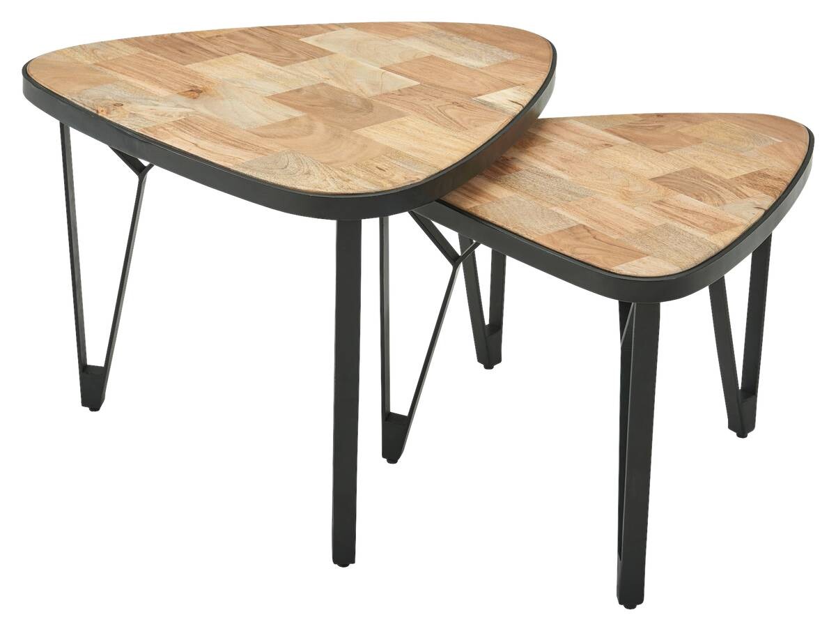 Beistelltisch natur Akazie Eisen