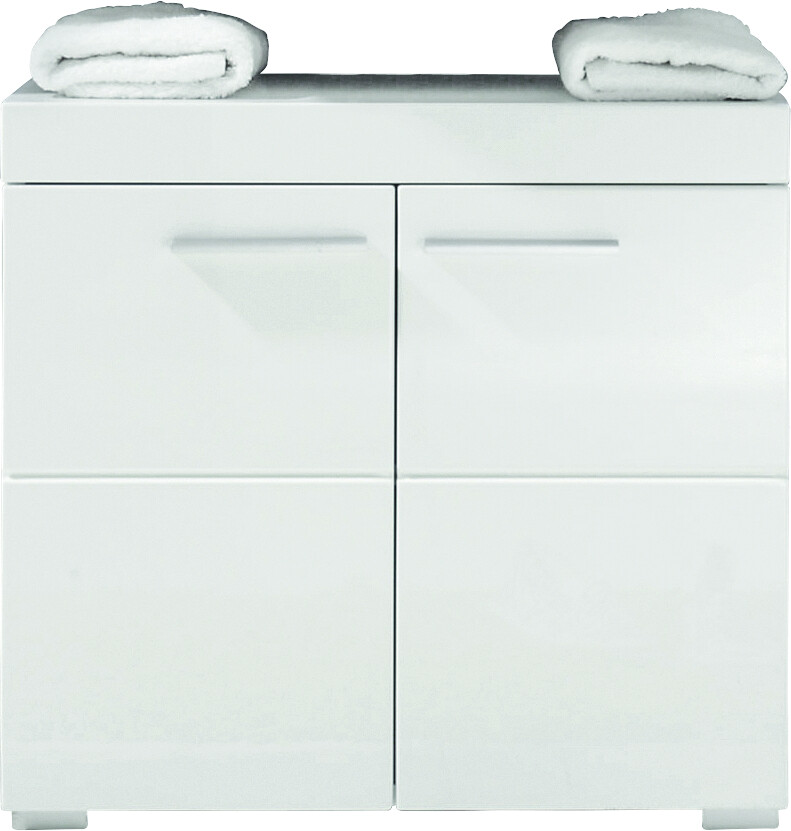 Waschbeckenunterschrank Amanda weiß weiß Hochglanz B/H/T: ca. 60x56x34 cm