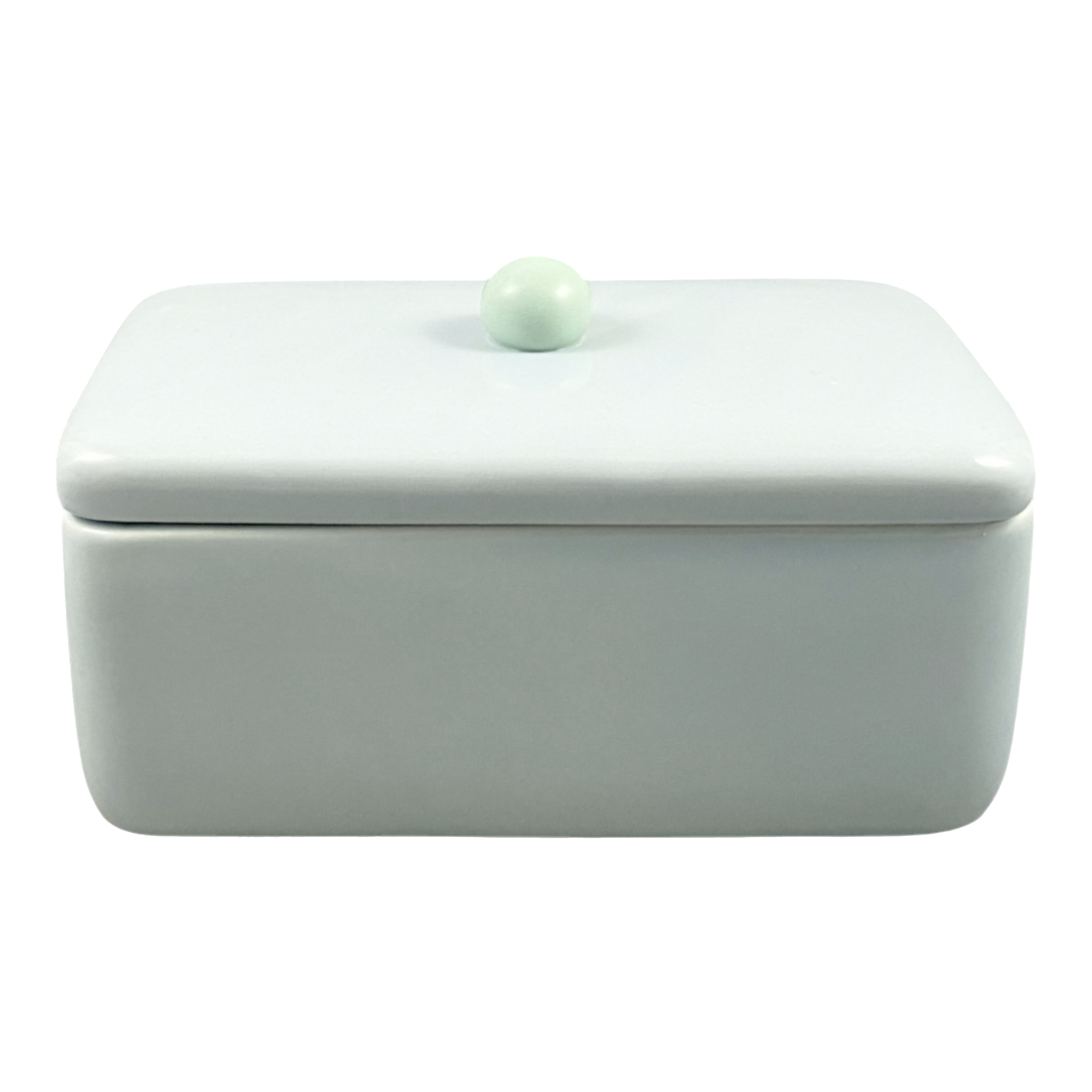 Aufbewahrungsdose hellblau Keramik B/H: ca. 25x14 cm