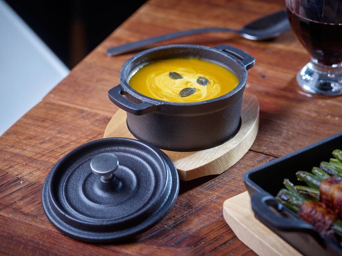 ECHTWERK Mini-Kochtopfset schwarz Eisen B/H/L: ca. 13x9,5x13 cm