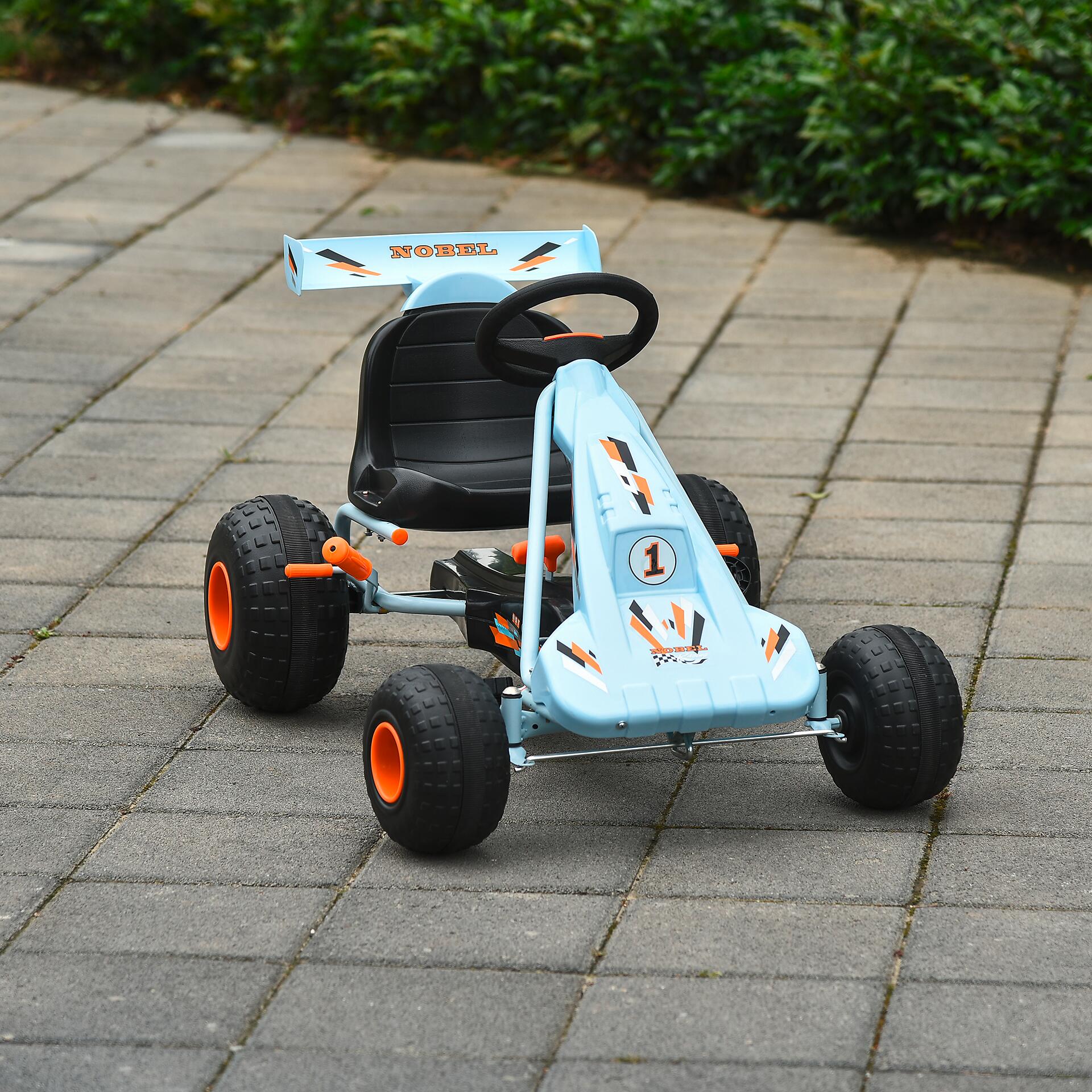 HOMCOM Kinder-Go-Kart hellblau B/H/L: ca. 66x59x97 cm