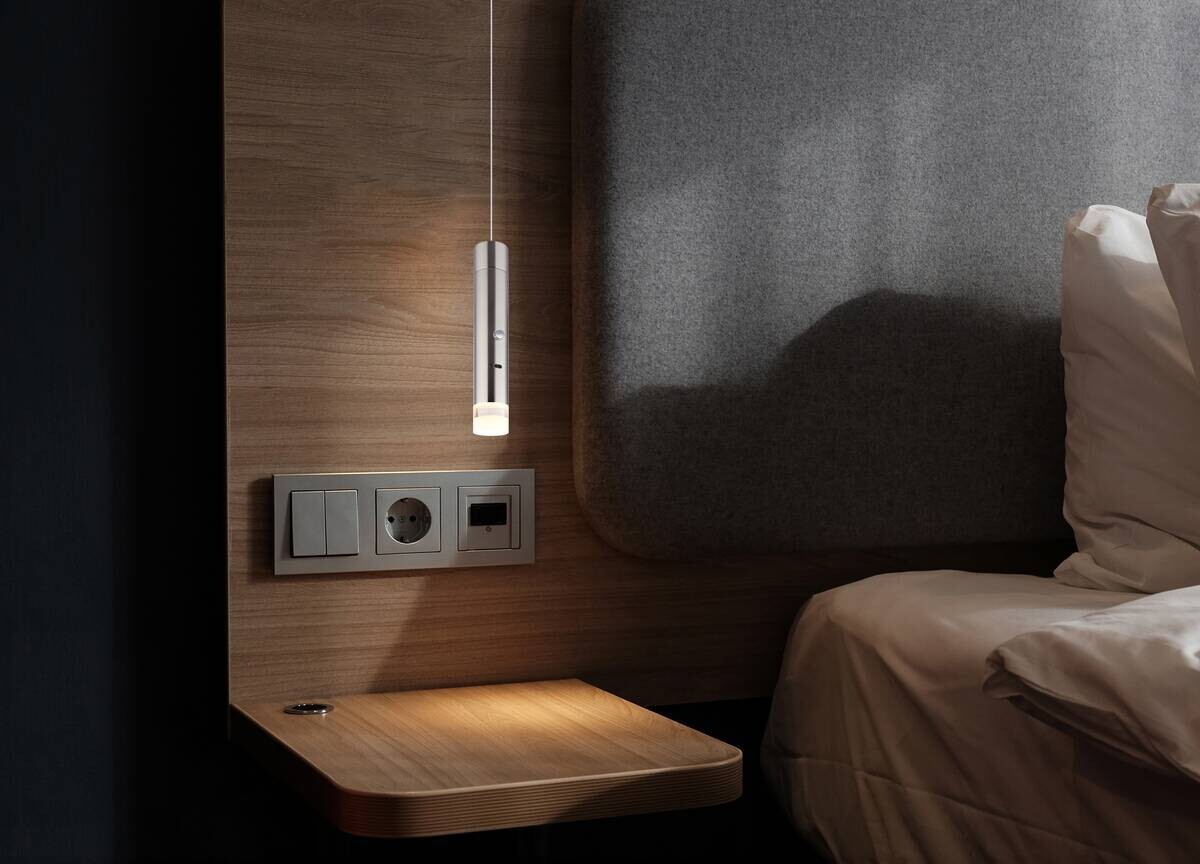 GLOBO LED-Hängeleuchte klar nickel matt Metall Acryl H/D: ca. 120x3,8 cm 1.0 Brennstellen