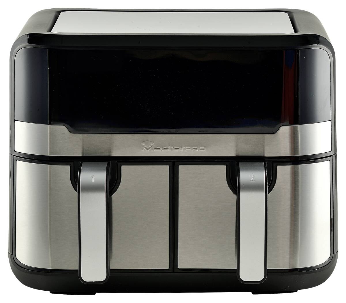 MASTERPRO Heißluftfritteuse Doppelbehälter BGMP-9178-BK silber Metall B/H/T: ca. 45x35,5x38 cm ca. 9 l MASTERPRO Heißluftfritteuse Doppelbehälter BGMP-9178-BK silber Metall B/H/T: ca. 45x35,5x38 cm ca. 9 l