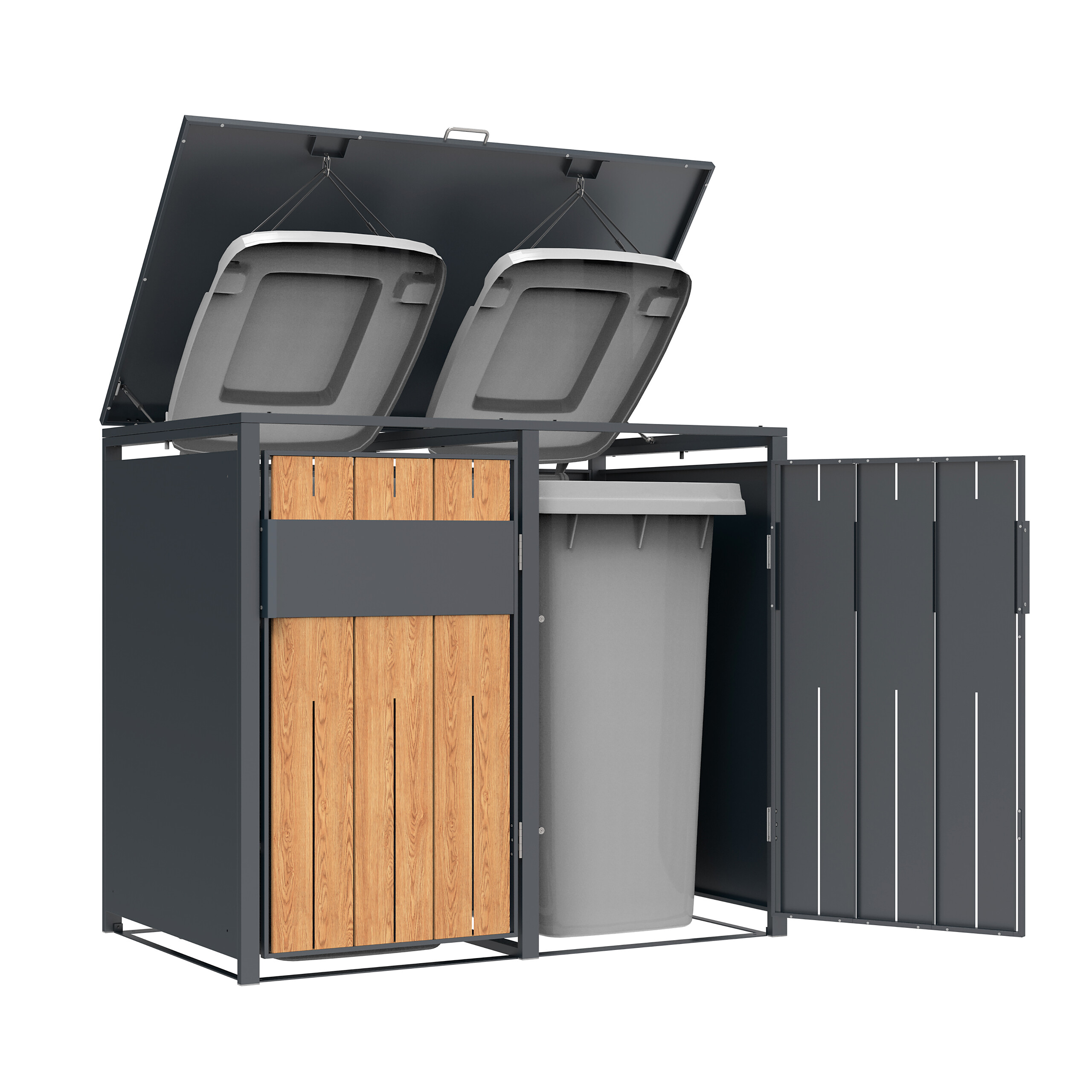 Westmann Mülltonnenbox Varius Holzoptik B/H/L: ca. 132x116x80 cm