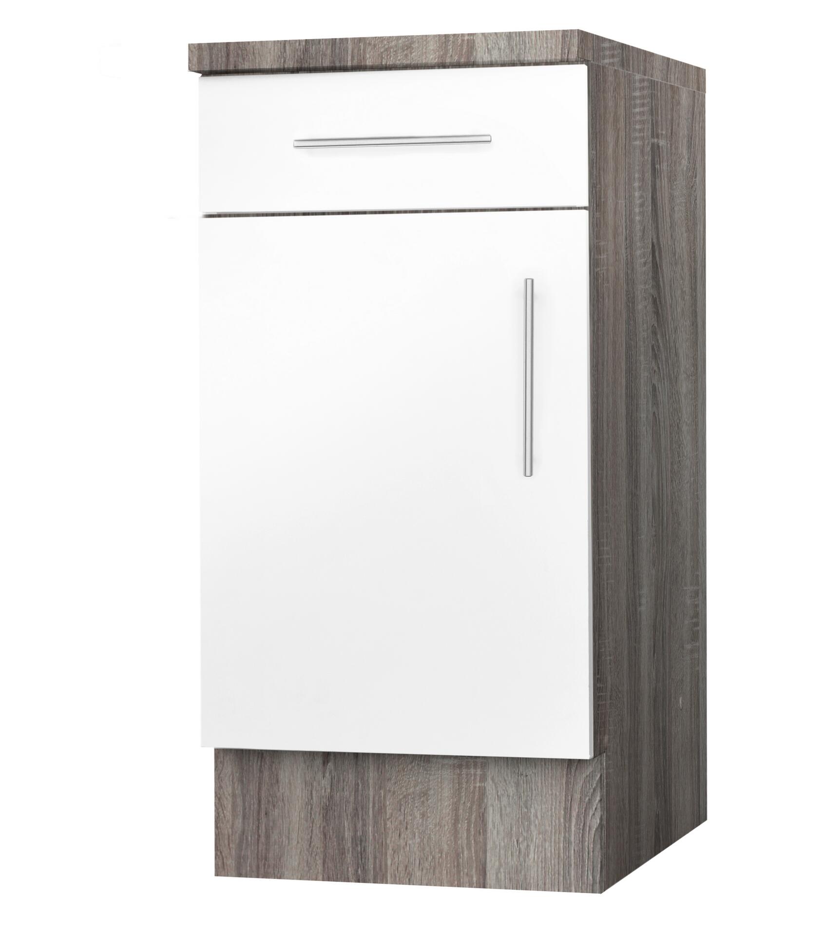 Unterschrank weiß Hochglanz B/H/T: ca. 40x82x57 cm