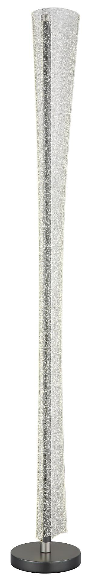 GLOBO LED-Stehleuchte nickel matt anthrazit klar Metall Kunststoff H/D: ca. 155x20 cm 1 Brennstellen