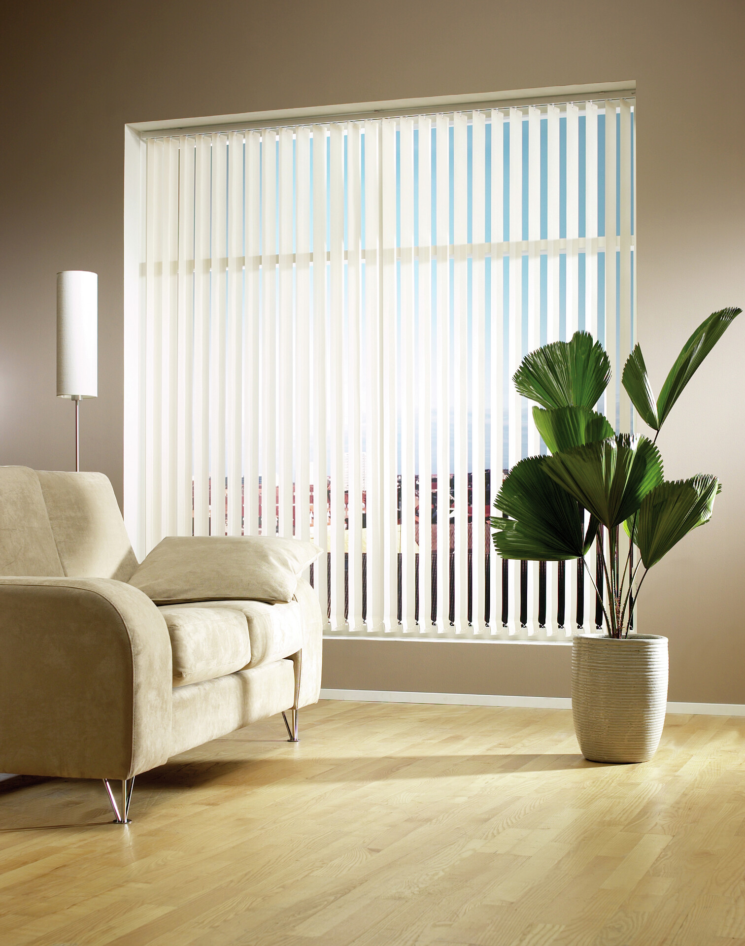 Boviva Vertikallamellenvorhang weiß B/L: ca. 150x250 cm