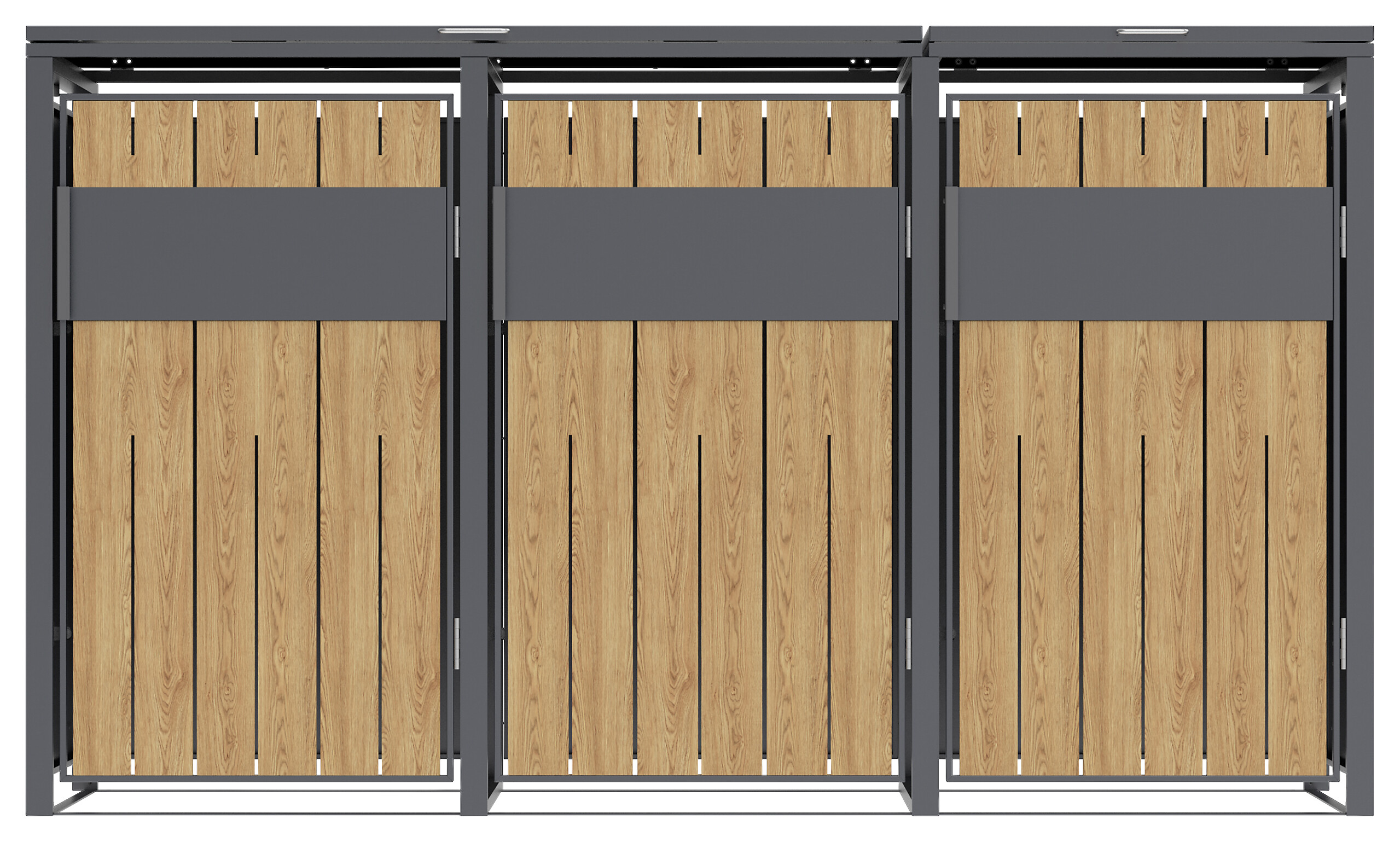 Westmann Mülltonnenbox Varius Holzoptik B/H/L: ca. 198x116x80 cm