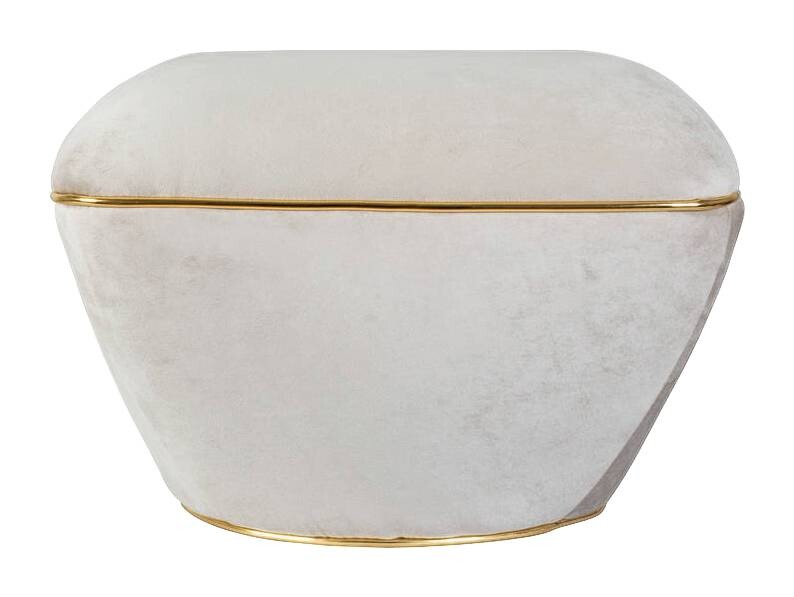 360 Living Hocker Contessa 100 taupe gold B/H/T: ca. 60x42,5x60 cm