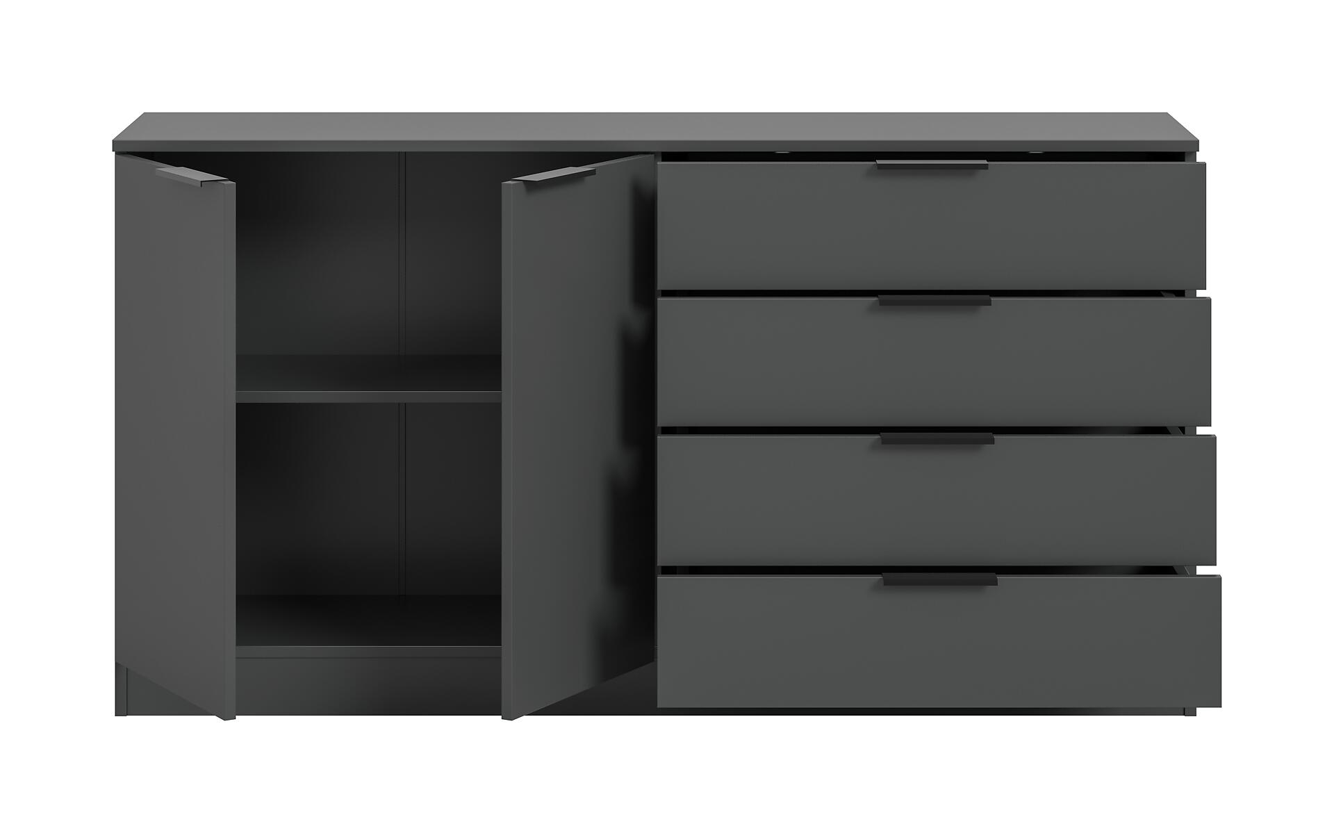 Kommode KOPENHAGEN anthrazit B/H/T: ca. 148x79x35 cm