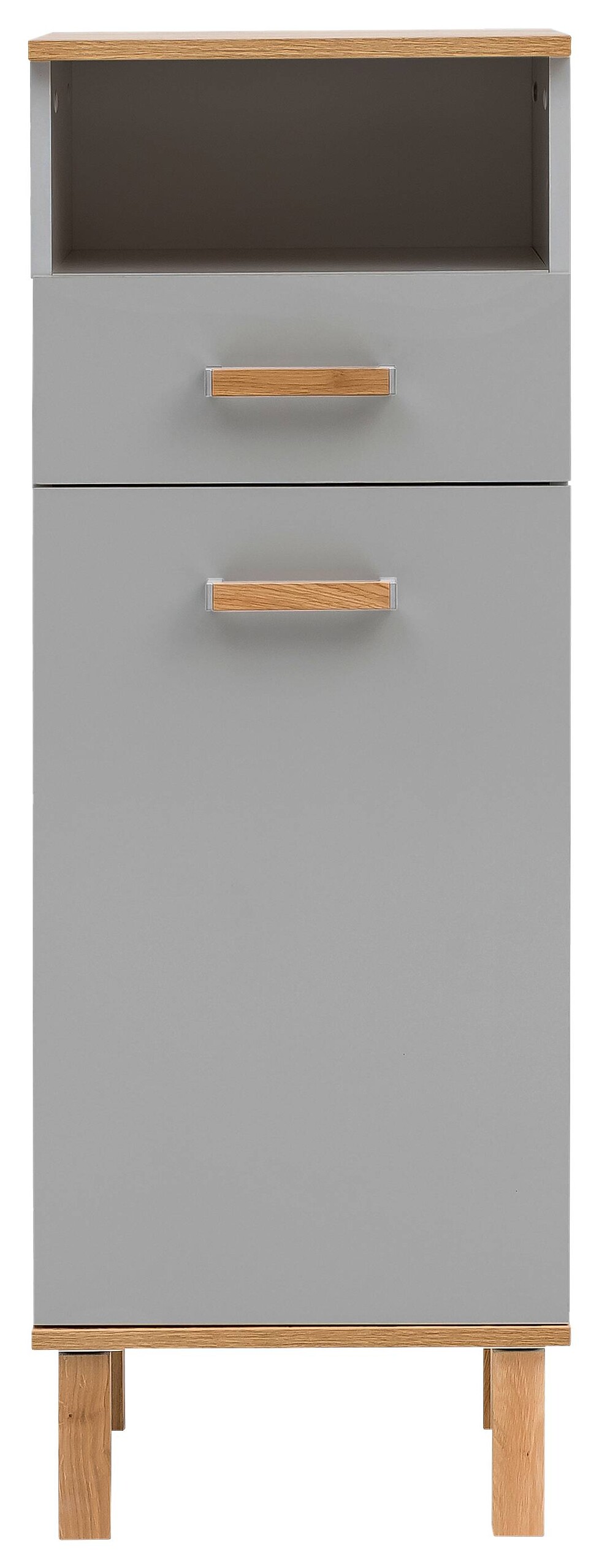 Midischrank Padua grau Eiche Landhaus Nachbildung B/H/T: ca. 40,4x114,5x35 cm
