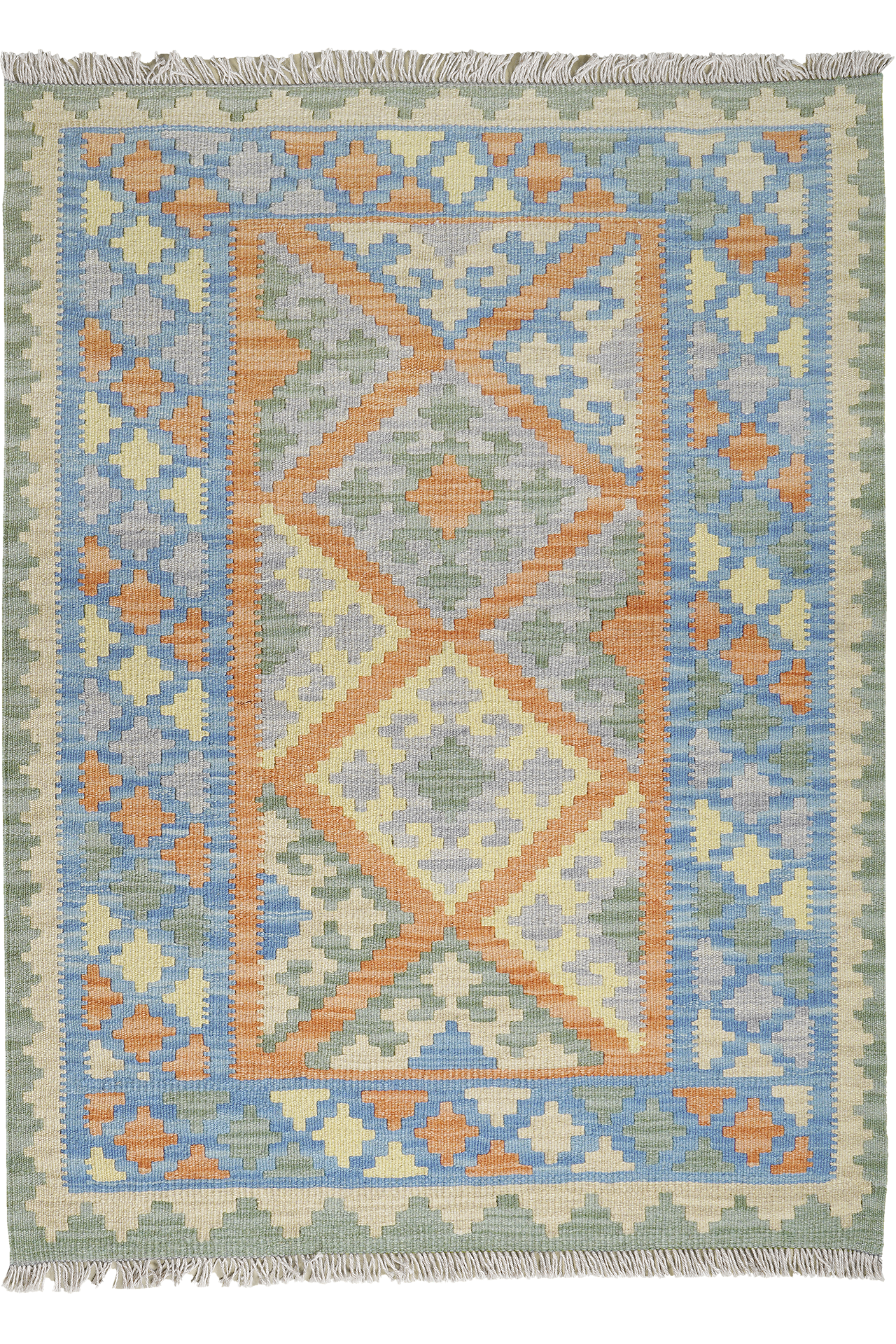 PersaTepp Teppich Kelim Gashgai blau B/H/L: ca. 107x1x141 cm