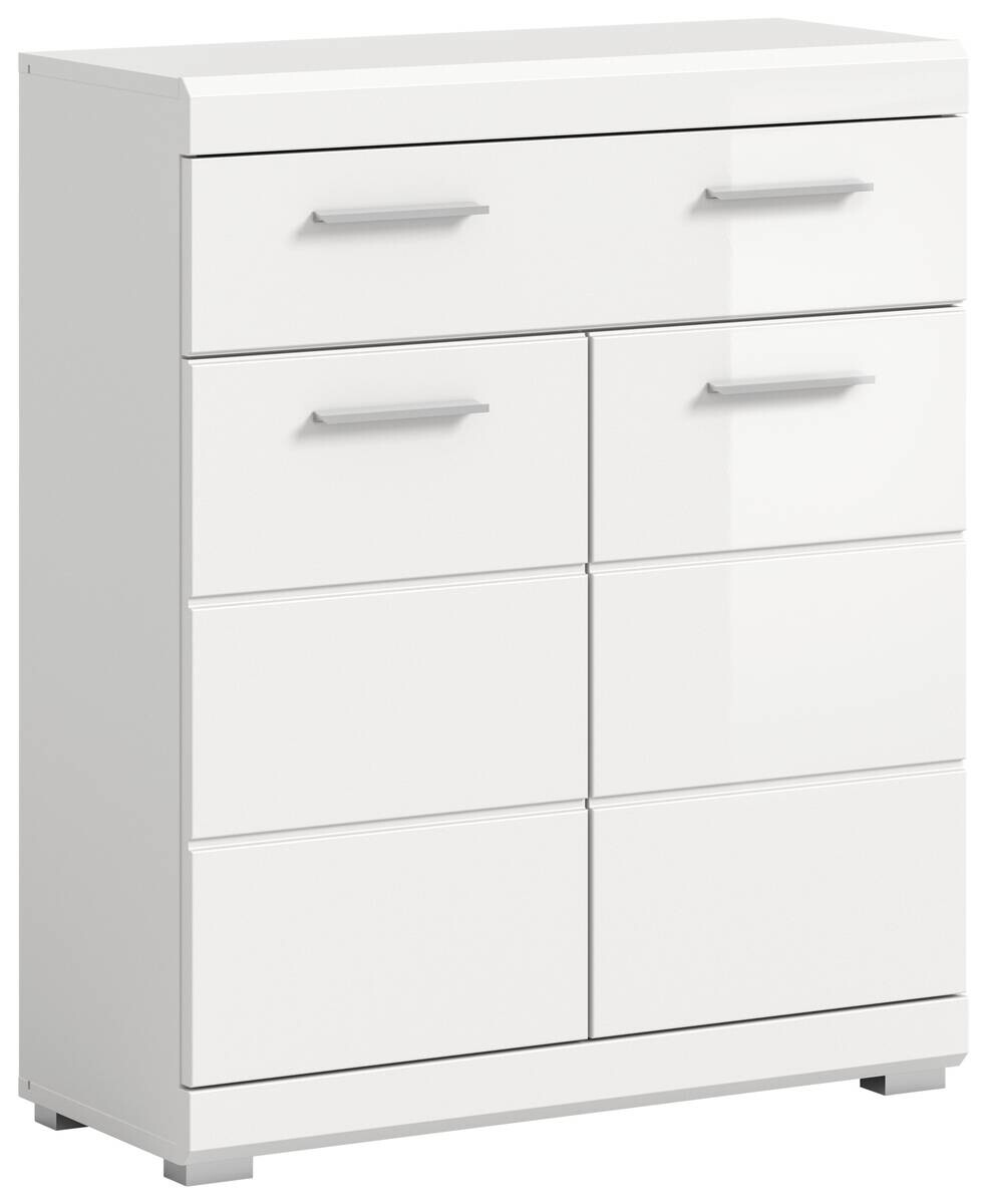 Schrank Scout weiß weiß Hochglanz B/H/T: ca. 74x88x31 cm