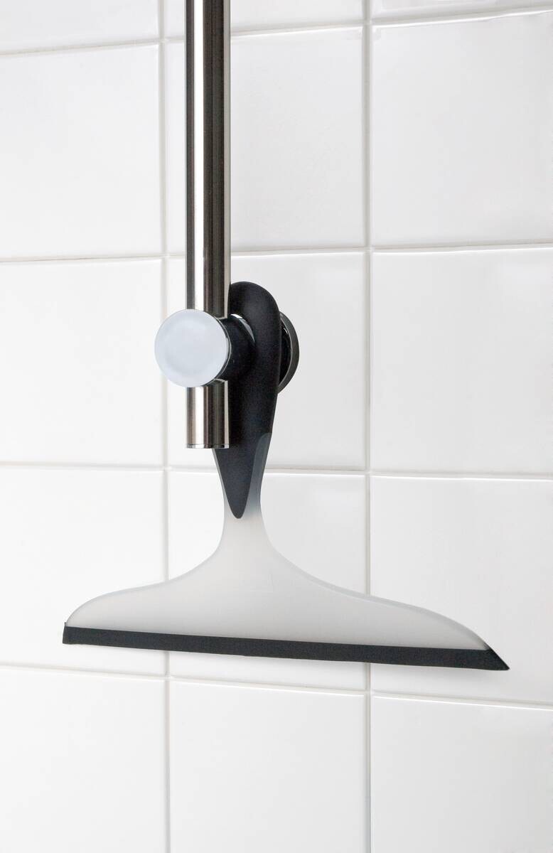 WENKO Duschabzieher weiß schwarz Kunststoff