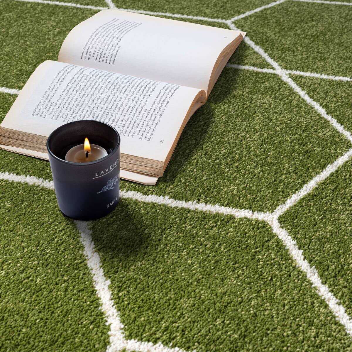 Sanat Teppich Trellis grün B/L: ca. 140x200 cm