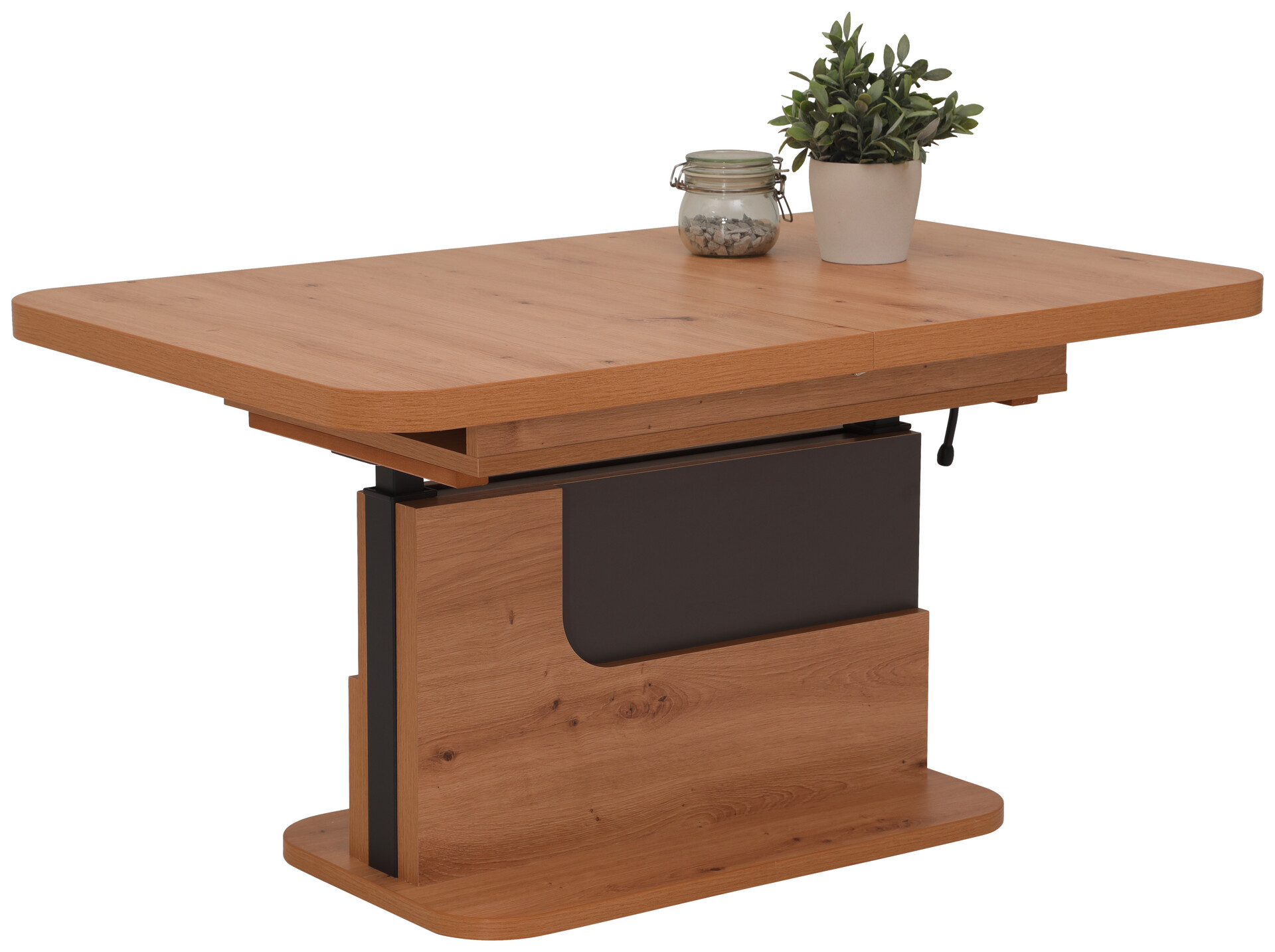 Hela Couchtisch Herbert Eiche Artisan anthrazit Holzwerkstoff B/H/T: ca. 110x58x70 cm