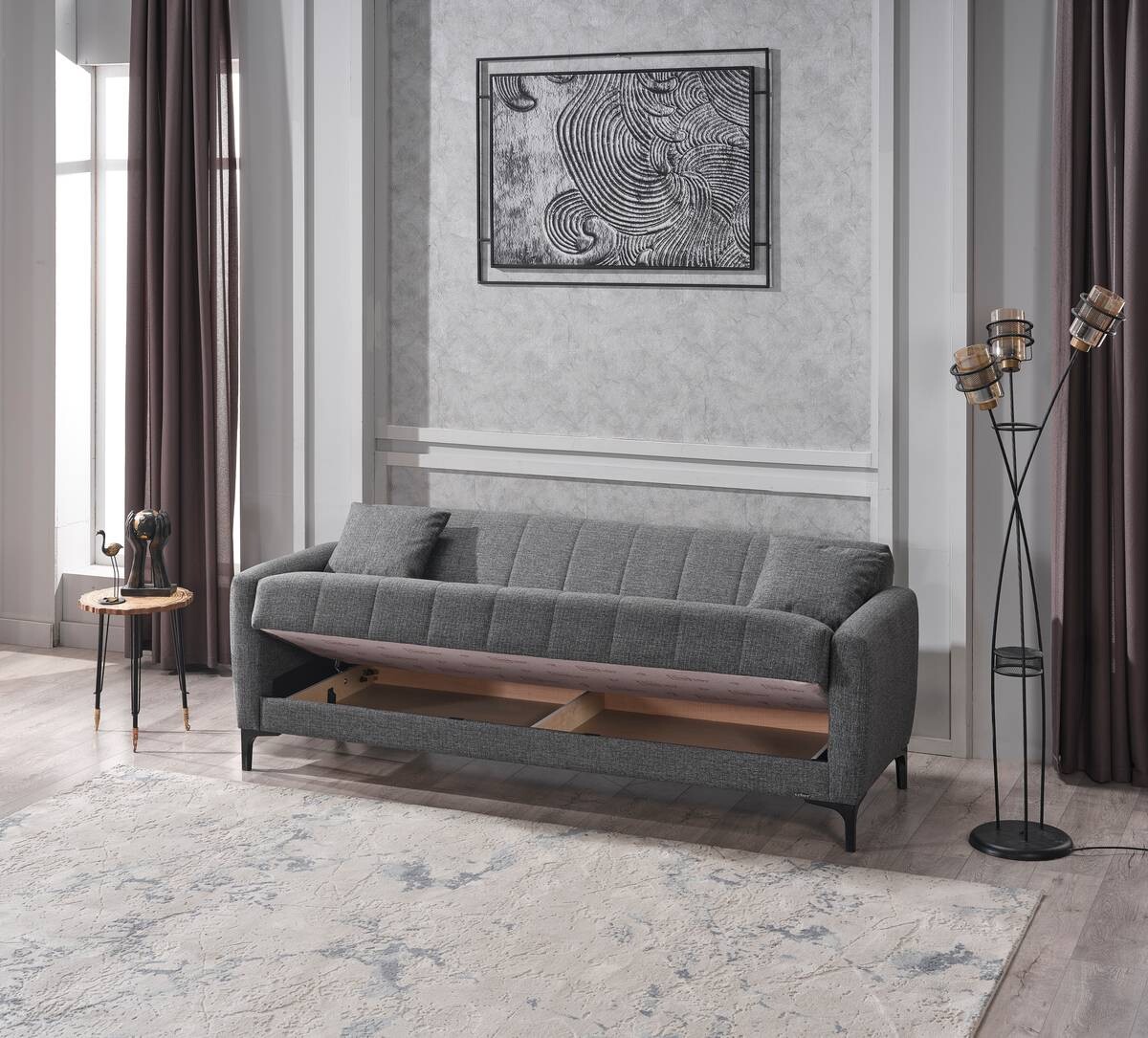 Schlafsofa Rovigo anthrazit Microfaser B/H/T: ca. 214x84x83 cm Schlafsofa Rovigo anthrazit Microfaser B/H/T: ca. 214x84x83 cm