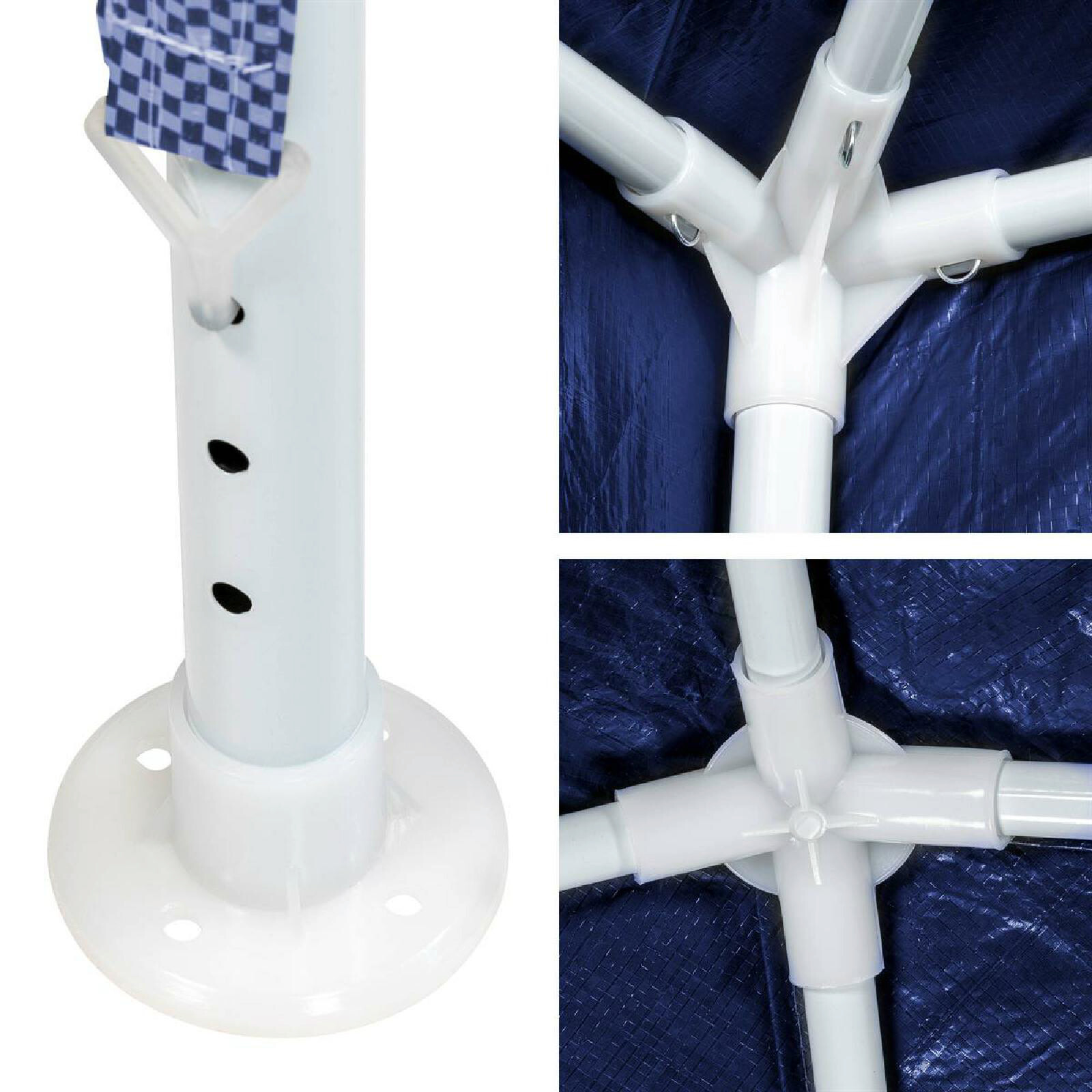 VCM Pavillon royalblau Polyester-Mischgewebe B/H/L: ca. 300x187x300 cm