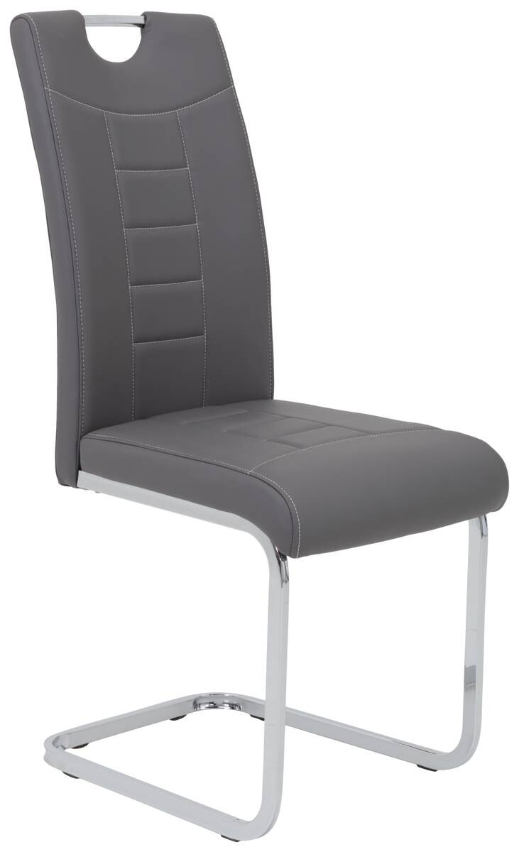 Schwingstuhl Ruby 2er Set grau Kunstleder B/H/T: ca. 44x103x60 cm