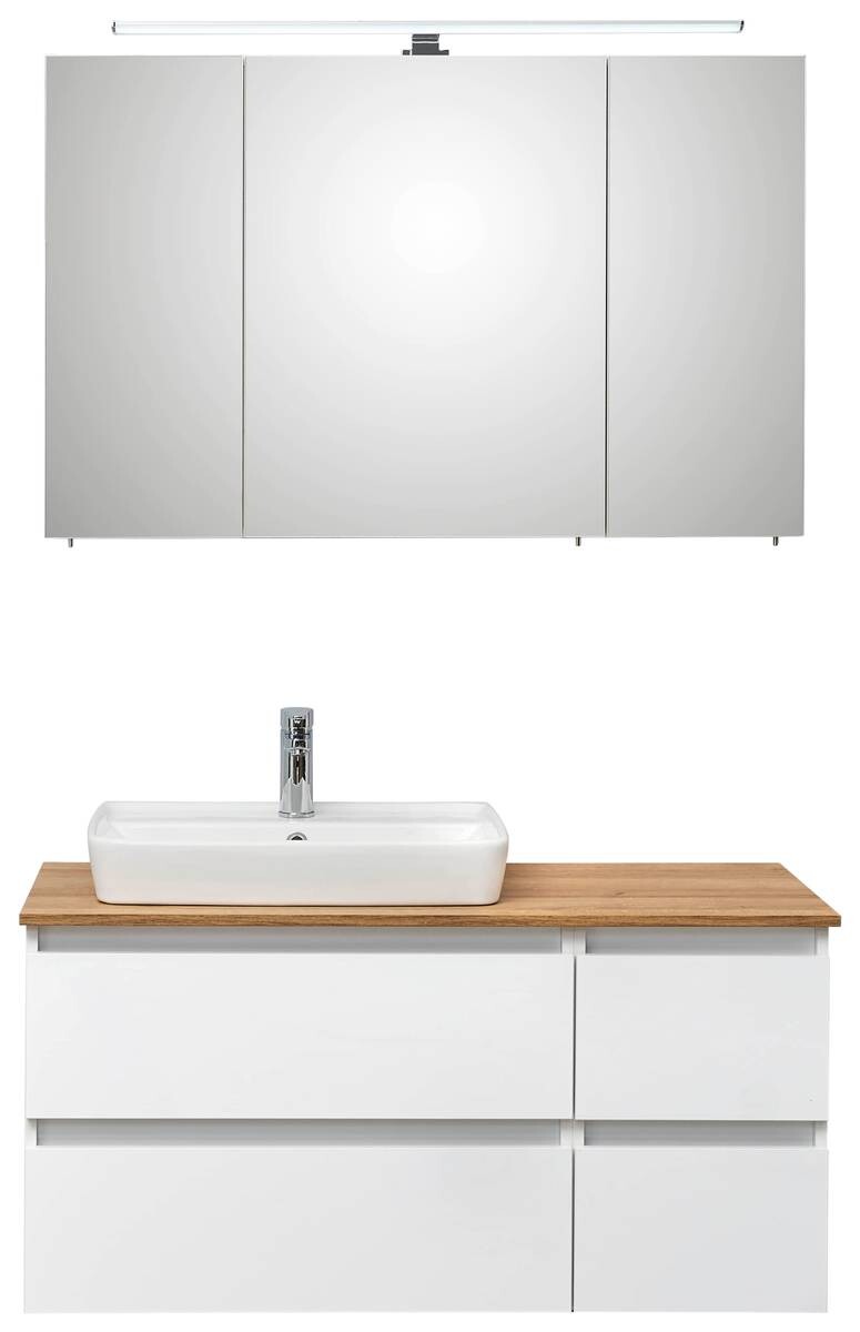 Badezimmer-Set Quickset 360 weiß glanz B/H/T: ca. 113x200x50 cm