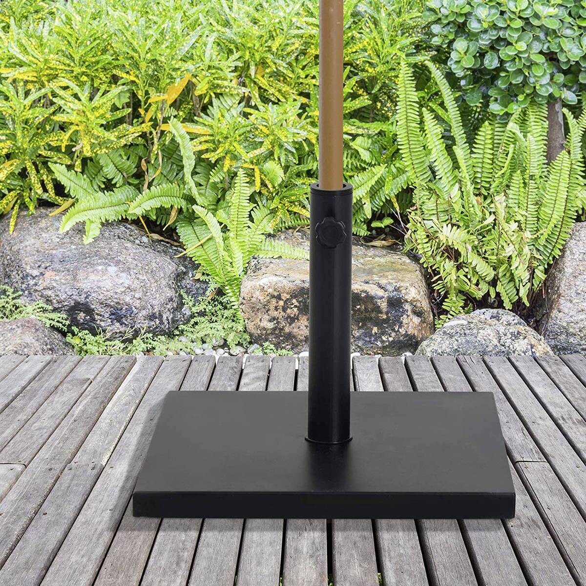 Outsunny Sonnenschirmständer schwarz Metall B/H/L: ca. 40x43x40 cm