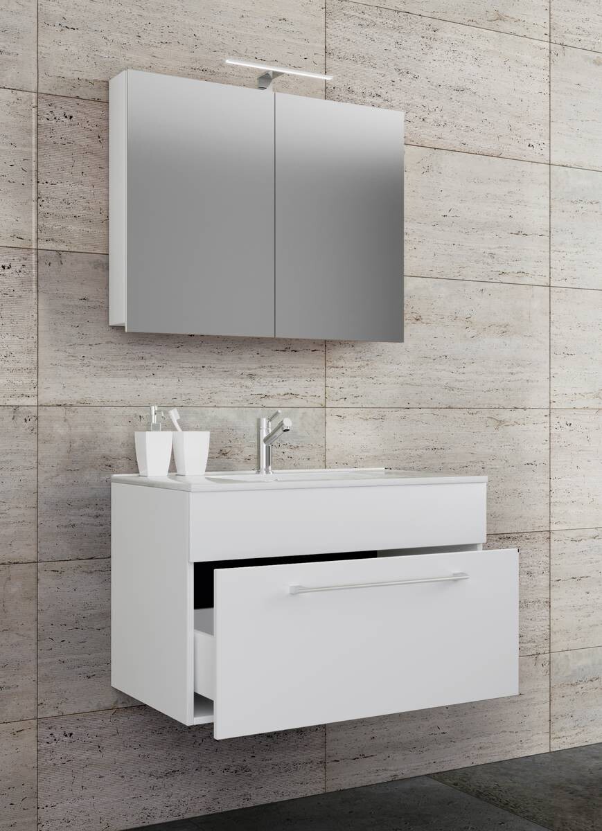 Waschplatz 3tlg-Badinos weiß